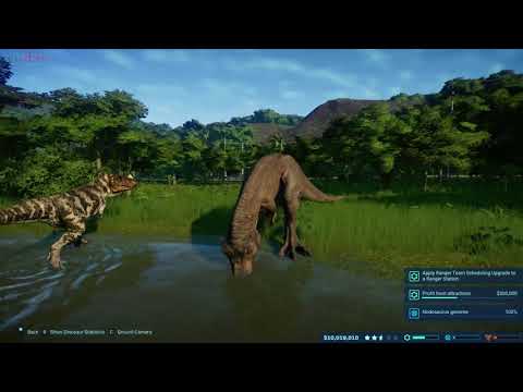 Jurassic World Evolution T REX Hunt Fight Ceratosaurus and died