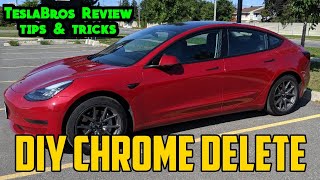 Easy DIY Tesla Model 3 Chrome Delete | Tesla Bros Review