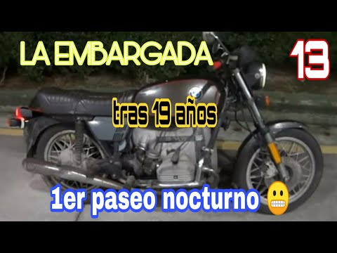 Saco Moto Embargada de Noche y primer paseo tras 19 años parada. BMW R65 SS a Orio