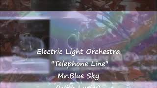 Telephone line by Electric Light Orchestra lyrics on screen