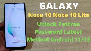 Galaxy Note 10 Lite Hard Reset New Method 2022 | Samsung Galaxy Note 10 Unlock Without Pc