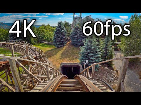 Tremors front seat on-ride 4K POV @60fps Silverwood Theme Park