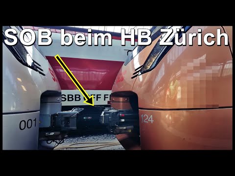 SOB Flirt 3 und SOB Traverso küssen sich!  SOB beim Hauptbahnhof Zürich