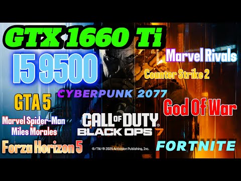 i5 9500 + GTX 1660 Ti 10 Game Benchmark