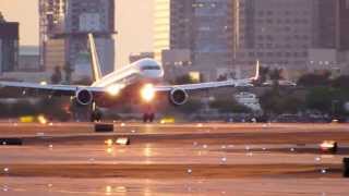 Montage Airplanes Landing at Phoenix Sky Harbor Airport with Canon SX50