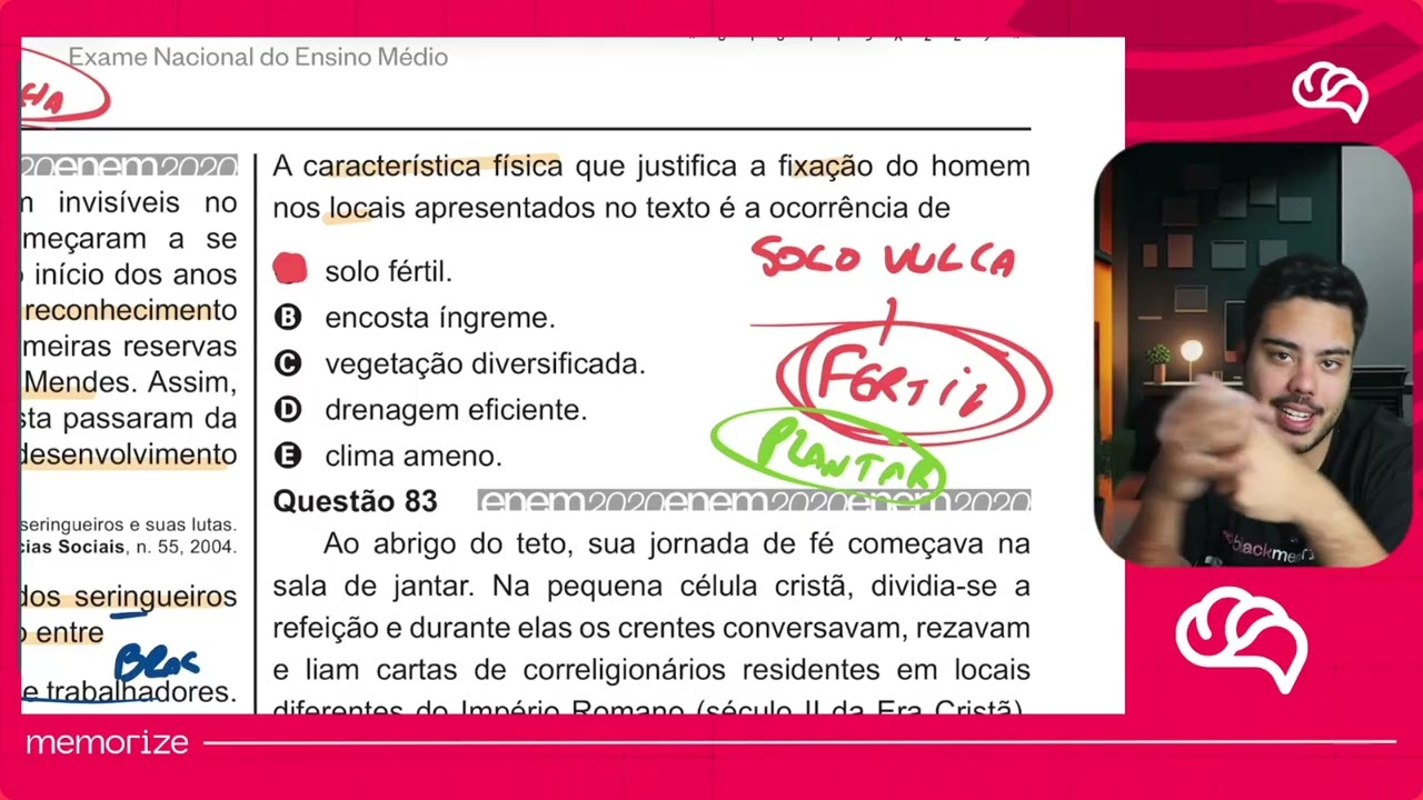 Resolução em Vídeo — Questão 82 ENEM 2020