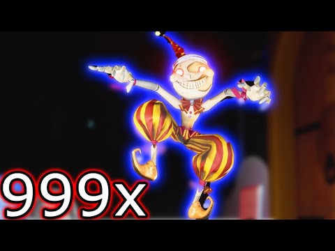 Moon Steals Sun's Clothes Behind The Desk 999x speed / animation meme FNAF Security Breach