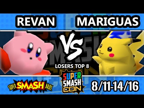 SSC 2016 Smash 64 - Mariguas (Pikachu) Vs. Revan (Kirby) - SSB64 Losers Top 8