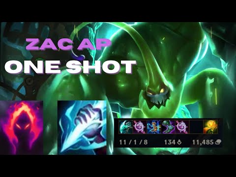 Full AP Zac Jungle Build!!! (Crazy One-Shot) - League of Legends