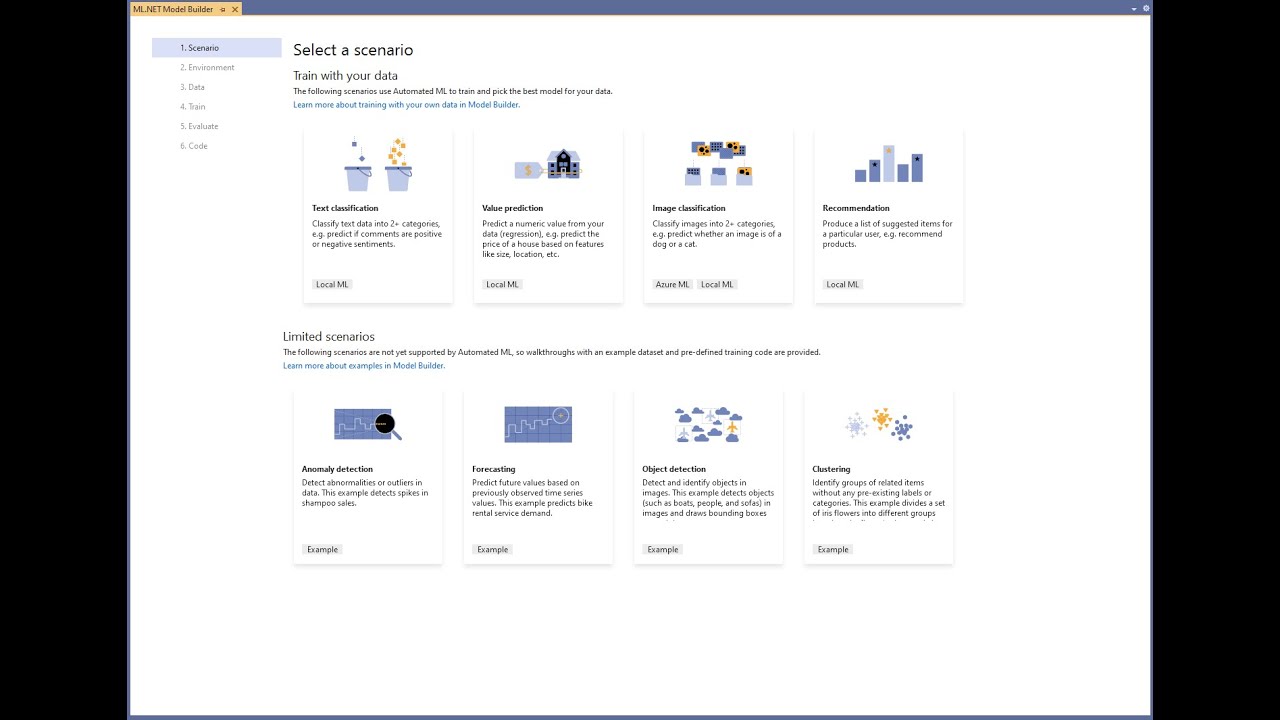ML DotNet(Model Builder)