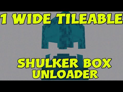 1 Wide Tileable Shulker Box Unloader (Easy & Simple) [Minecraft Bedrock 1.20]