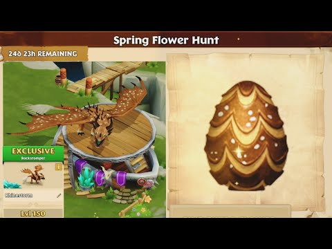 Spring Flower Hunt - RHINESTORM Titan Mode Max Level 150 - New Exclusive Rockstomper - Rise of Berk