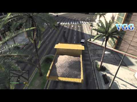 Big Huge Dump Truck Tonka Truck GTA V 5 Gameplay and Location