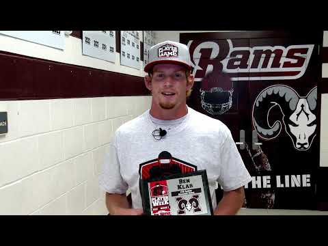 Ben Klar - Marshall High School - Jon Wayne Player of the Week - September 1, 2021