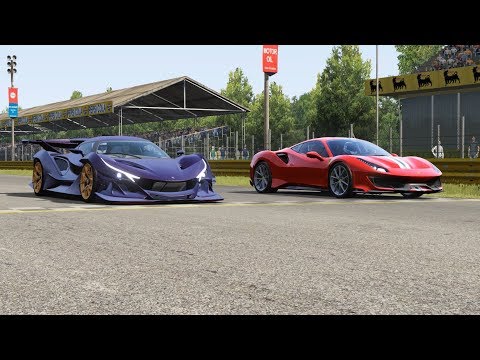 Apollo Intensa Emozione vs Ferrari 488 Pista at Monza Full Course 1966