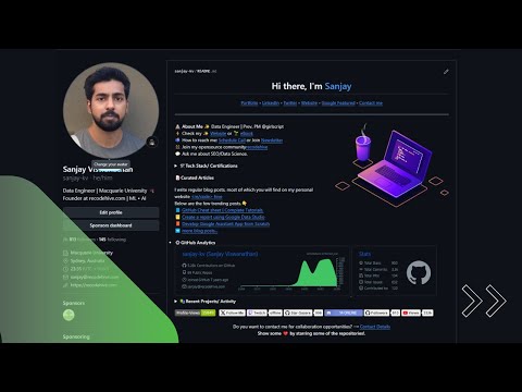 Make custom GitHub README page