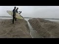 Surfers Dig Deep Beach Trench: How A River Wave Forms