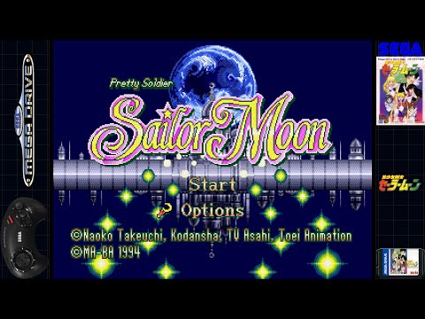Pretty Soldier Sailor Moon - Hard difficulty playthrough - Sega Mega Drive gameplay