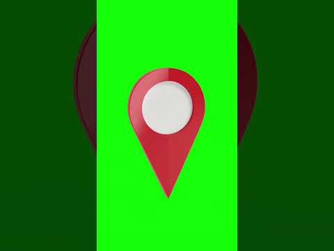 3D Location Icon Green Screen