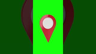 3D Location Icon Green Screen