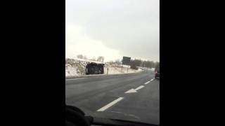 preview picture of video 'Car rolled over in ditch near Netzaberg on ST2168'