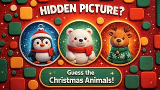 Christmas Hidden Picture Game! Guess the Cute Christmas Animals | Fun ESL Activity for Kids