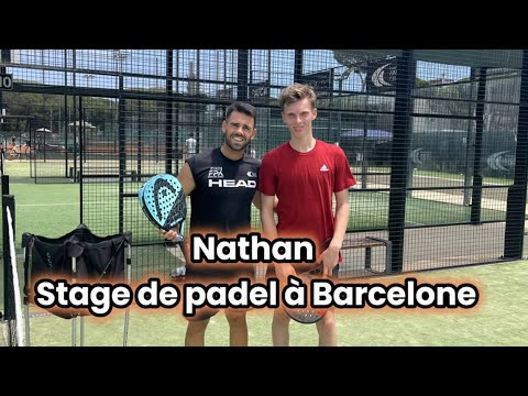 Nathan en stage de padel à Barcelone