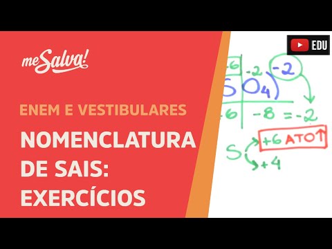 Me Salva! INO14 - Funções Inorgânicas - Nomenclatura de Sais: Exercícios