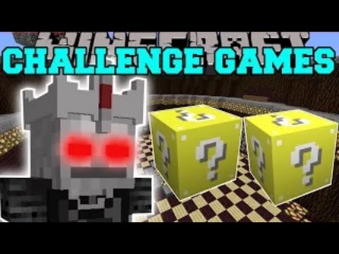PopularMMOs Pat And Jen Minecraft SKELETON TITAN CHALLENGE GAMES Lucky Block Mod Modded Mini Game