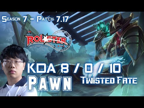 KT Pawn TWISTED FATE vs KASSADIN Mid - Patch 7.17 KR Ranked