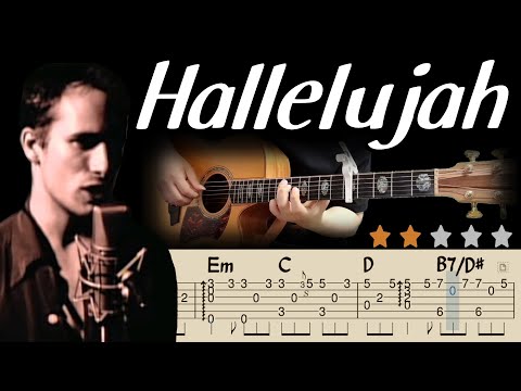 🔴Hallelujah - Jeff Buckley ㅣBest Acoustic Fingerstyle Guitar Cover ㅣSimple Tabs ㅣ Leonard Cohen