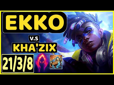 JANKOS (EKKO) vs KHA'ZIX - PENTAKILL 21/3/8 KDA JUNGLE CHALLENGER GAMEPLAY - EUW