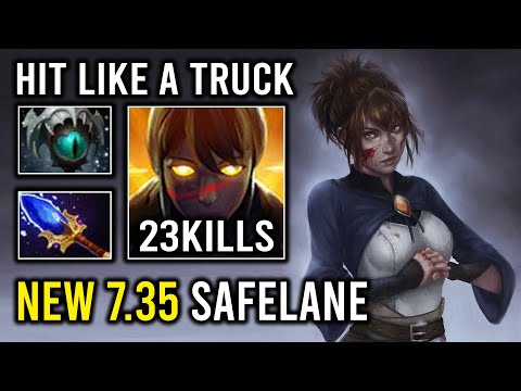 How to Play Marci as Hyper Carry in 7.35 with 1 Kill Per Min Brutal Unleash Burst Damage Dota 2