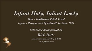 Infant Holy Infant Lowly - Lyrics with Piano