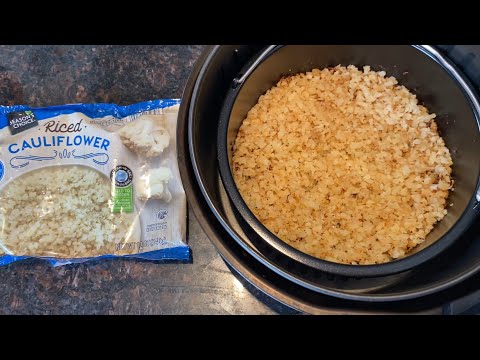 Air Fryer Frozen Cauliflower Rice - NO MORE SOGGY CAULIFLOWER RICE! THE BEST WAY to cook is AIR FRY!