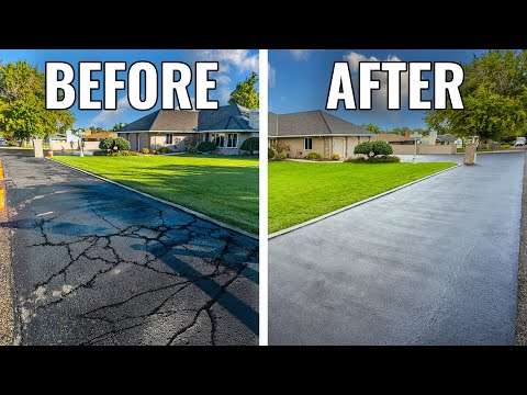ONE DAY Asphalt Repair! | Resurface Asphalt Yourself Including Cracks