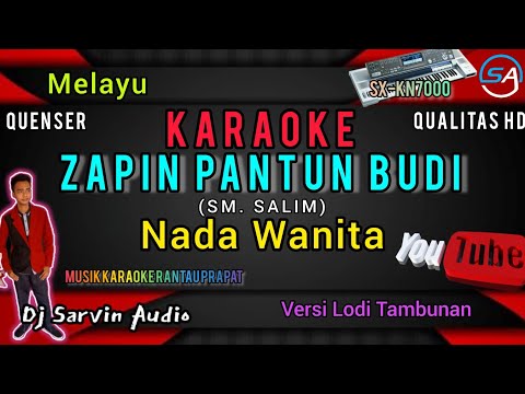 MELAYU - ZAPIN PANTUN BUDI KARAOKE NADA WANITA | VERSI LODI TAMBUNAN