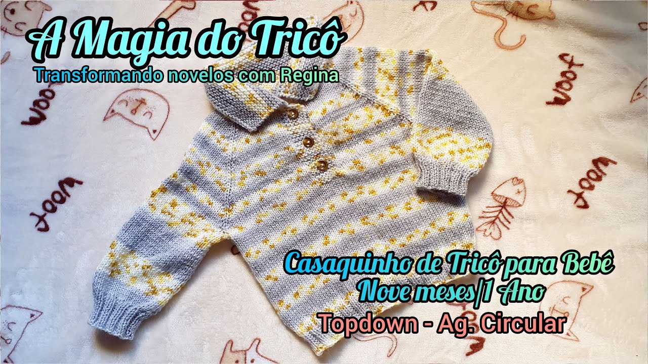 Casaquinho de Trico Realeza para Bebe de 9 a 12 Meses