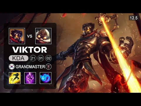 Viktor Mid vs Corki - KR Grandmaster - Season 12 Patch 12.5