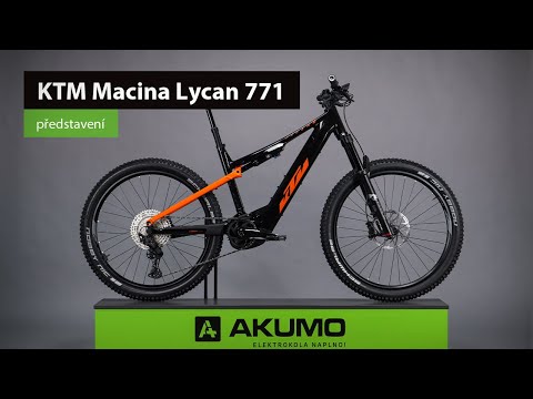 Elektrokolo KTM Macina Lycan 771 - Flaming Black (Space Orange) - celoodpružené horské elektrokolo