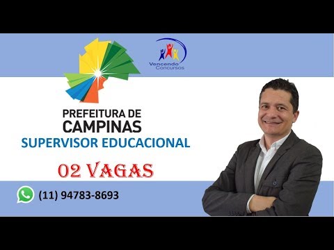 Concurso Prefeitura de Campinas   Supervisor Educacional   Edital Publicado