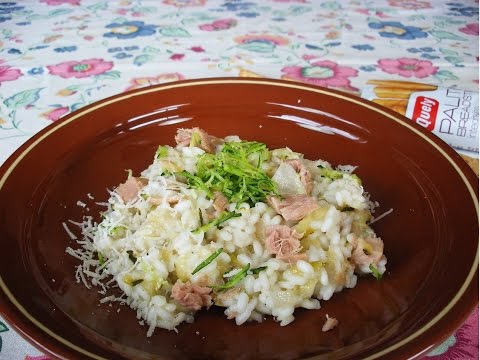 Risotto de calabacin y atún