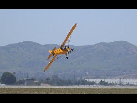 Chino Airshow 2019 - Piper Cub Amazing Low Speed Aerobatics