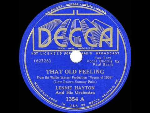 1937 OSCAR-NOMINATED SONG: That Old Feeling - Lennie Hayton (Paul Barry, vocal)
