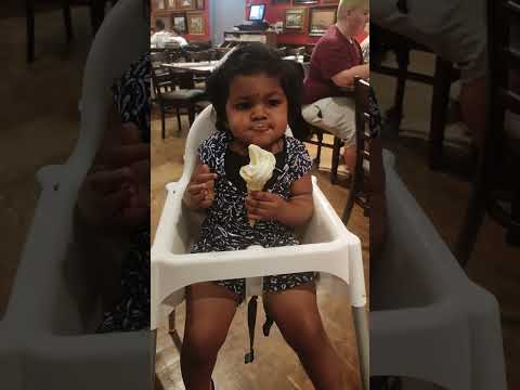 Janani enjoying Ice cream at Jimmy's O2