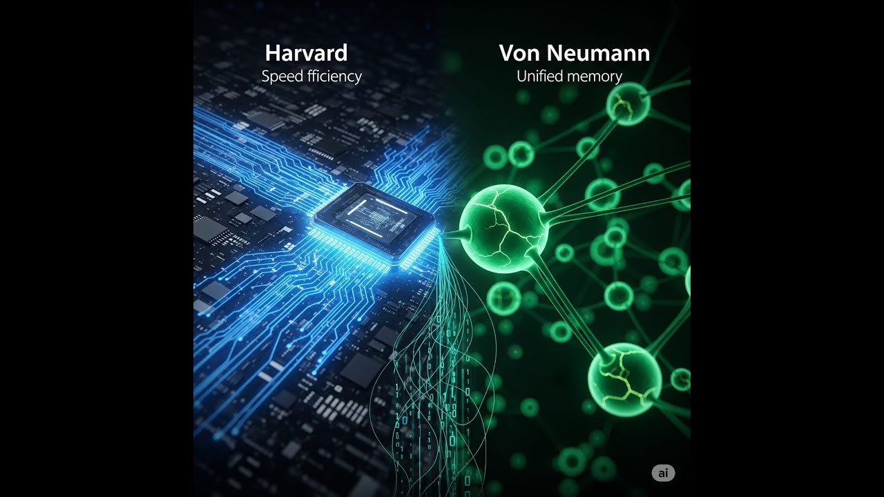 سرعة أم مرونة؟: قصة معماريتي فون نيومان  Von Neumann وهارفارد Harvard