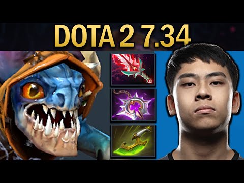 Slark Dota 2 7.34 Gameplay Ana with Bloodthorn - Nullifier