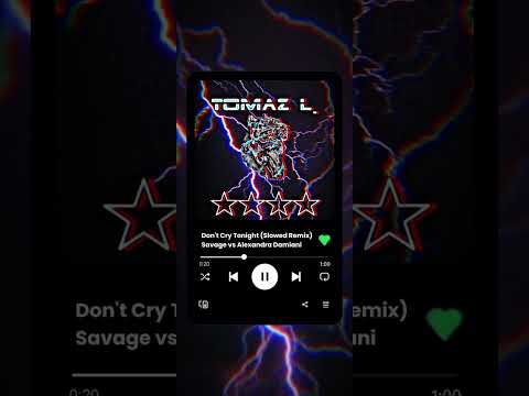 Savage vs Alexandra Damiani - Don't Cry Tonight (Slowed & Reverb Remix)
