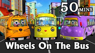 Wheels On The Bus Go Round And Round - 3D Animation Kids&#39; Songs | Nursery Rhymes for Children