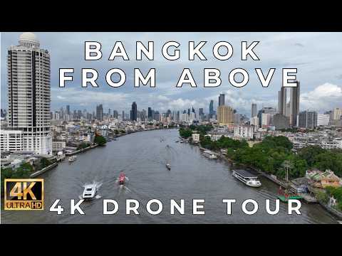 Bangkok Thailand 4K Drone Footage: Breathtaking Aerial Views with Relaxing Music